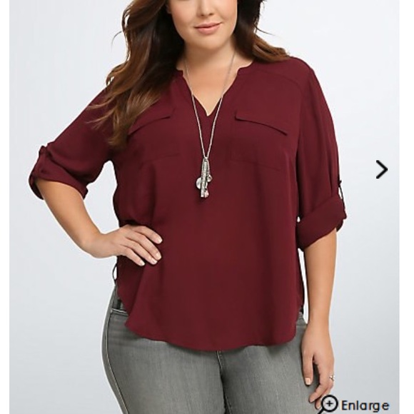 torrid Tops - Torrid georgette pullover size 0